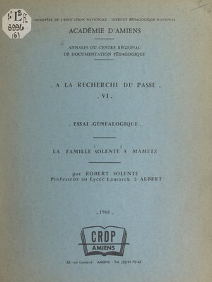 cover image of Essai généalogique